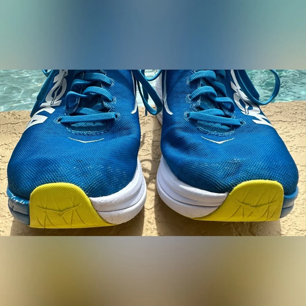 Hoka One One Rocket X Blue Running Shoes Men Size 10.5 /Women Size 11.5 Clean
